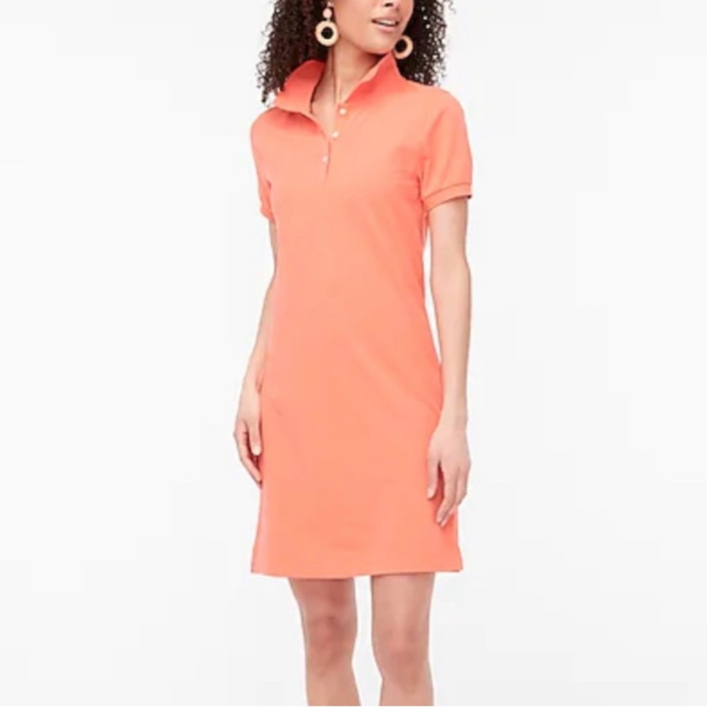J Crew Factory Coral/Orange Polo Dress sz. M, like new
